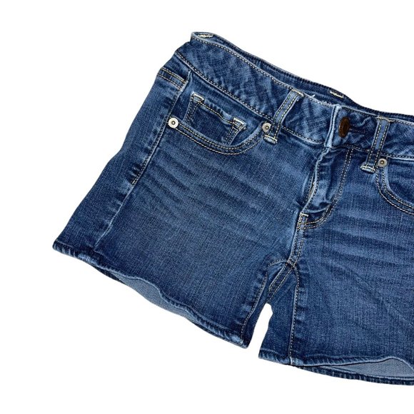 American Eagle AEO Medium Wash Pockets Shorts Womens 2 - Picture 2 of 7